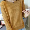 White Hollow Out Sweater Women Casual Knit Base Sweater långärmad O Neck Fashion Loose Elegant Slim Sweater Female Tops 4XL 201224