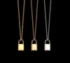 2021 Nieuwe luxe sieraden zilver rose gouden slot hanger ontwerper ketting 18 k goud roestvrij dunne ketting vrouwen kettingen mode-stijl