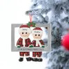 Nieuwe Familie Kerstdecoratie Kerstboom Hangers Opknoping Ornamenten DIY Santa Claus Gift Wenskaart Home Decor