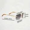 Lunettes de soleil de créateur de mode pour femmes All-match Finger Random Square Luipaard Style Hommes Yeux Shadow Metals Cadre Gafas Femmes Pour Beaching Conduite