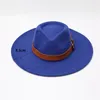 Fedora Hat Women Big Wide Brim 8.5cm 빈티지 카키 Felted 재즈 모자 겨울 공식적인 드레스 모자 Sombreros Mujer