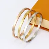 2022 wholesale Top quality design Bangle stainless steel gold buckle bracelet fashion jewelry men and women bracelets gift