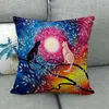 Lovely Cat Pattern Cushions Cases Home Decoration Flax Fashion Cherry Blossoms Printing Pillow Case New Pattern High Quality 4 2jw J2