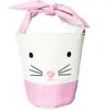 Sacs de lapin de dessin animé Pâques Noeud papillon Panier rose Plaid Easters Day Gift Bag belle Blancs lapin Seau Pour Kid Egg Bonbons main Sac à main de Pâques