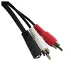 Fasdga 2 x RCA mâle 1 x 3,5 mm stéréo femelle câbles Y-Cable a06