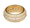 Neue Mode 18k Gold Weißgold Blingbling Cz Zirkonia Full Set Finger Band Ring Luxus Hip Hop Diamant Schmuck Ring für M271S