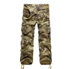 Mens Cargo Calças Preto Moda Moda Homens Exército Muitos Pocket Cama Calça Masculino Tático Tático Calças de Camuflagem