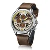 T5 lederen herenhorloge, quartz horloge, waterdicht, sporthorloge