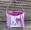 DHL Festive Favor Easter Basket Bunny Printing Handbag Bucket New Bow Tote Bucket With Handle High Quality Made FY5137 F0225