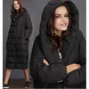 Mujer Down Fashion Abrigo cálido grueso Lady Cotton Parka Long Jaqueta Chaqueta de invierno con capucha 201120