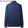 Turtleneck Giordano вязаный свитер мужчина 100% хлопок.