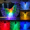 Decoração de festa mulheres adultas acessórios de dança do ventre led asas com varas ajustáveis adereços de palco brilhando aberto 360 graus 4833126