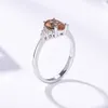 Kuololit Zultanite Tanzanite Gemstone Ring para Mulheres Sólida 925 Sterling Prata Cor Alteração de Noivado Jóias 220216