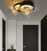 Postmoderne glazen bubbels Zwart Clear Lamparas de Techo Plafondlichten.led plafond Light.Ceiling Lamp voor Foyer Slaapkamer