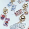 Schlüsselanhänger Bär Schlüsselanhänger Koreanisch Mädchen Herz Cartoon Anhänger Schüler Schultasche kreativ einfach Headset Set Ring