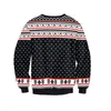 Unisex Ugly Boże Narodzenie Sweter Jumper Mężczyźni Kobiety Nowość 3D Reindeer Drukarnia Drukarnia Neck Wakacje Województwa Party Xmas Bluza