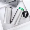 Beer Cool Can Cooler Tumbler Stainless Steel Vacuum Coke Can Skinny Cooler Slim Can Mug Beer Tumbler Cola Holder Bottle Container 12oz B7653