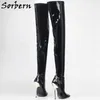 Sorbern Sexy 14Cm Metal Heels Crotch Thigh High Streched Slim Fit Unisex Boots Drag Queen Custom Leg Fit Long Boot Multi Colors