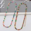 Colares Mulheres Gold Cz colorido colar de gargantilha colar brilhante Rainbow Crystal Zircon Tennis Chain Declaração de jóias Dropshipping