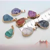 Natural Stone Agates Pendants Charms Natural Stone Crystal Charm Pendant Crystal Pendant For Jewelry Making Halsband Diy Top Quali6093875