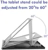 Justerbar tablettställ Multi-Angle Portable Desk Stand för 10-15.6 "Grafikritning Monitor Tablet Pen Display