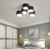 Lampada da soffitto a LED in bianco e nero Studio Soggiorno Camera da letto Lampada da soffitto per interni Apparecchio creativo nordico moderno con telecomando