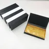 Boîte de cils vides durs rectangulaires de couleur noir et blanc pour cils de vison de 16mm-27mm étuis de cils de marque privée personnalisés