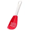 New Multifunctional Kitchen Cooking Spoon Colander Heat-resistant Hanging Hole Innovative Potato Garlic Press RRB14075