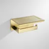 Gold gebürstet Handtuchhalter Schiene Toilettenpapierhalter Handtuchhalter Haken Seifenschale Toilettenbürste Badezimmerzubehör Hardware-Set T200425
