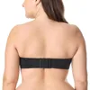 Silicone Women Bands Strapless Support Invisible Seamless Bra Plus Size Slightly Lined Lift Ultimate Plunge 220311