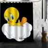 Baby Bird Shower Curtain Christmas Decorations For Home Waterproof Fabric Bath Bathroom Decor T200711