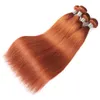 Ishow Nieuwe Collectie Braziliaanse Virgin Haar Weave Extensions 8-28 Inch voor Dames # 350 Silky Straight Orange Ginger Color Remy Menselijk Haar Bundels Peruviaans