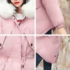 jacket winter with big fur collar winter coat women parkas Loose Clothes with Hats and Large Size 201027