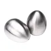 Kitchen Tool Egg Shape Seasoning Pot Stainless Steel Jar Salt And Pepper Shakers Portable Barbecue Picnic Tools SN6161