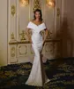 2021 Dubai sjöjungfru bröllopsklänningar golvlängd vestidos de novia spets av axel plus storlek brudklänningar