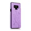 För Samsung Not20 Ultra Double Buckle Butterfly Flower Magnetic Clasp Slitstarkt läder Kickstand Card Slots Fall