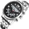 LED Digital Dual Time Azan Watch 6.11 Nuovo acciaio inossidabile nuovo cool fashion quarzo Arabia Watch For Men LJ201123