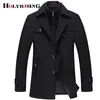 Men Thick Wool Coat Jacket can be moved collar manteau homme 4 color winter coat men cappotto uomo M size 18704 5 LJ201106