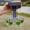 6Shot Glass Dispenser Holder Creative Drinking Funnel Caddy Liquor Cocktail Wine Bottling Party Beverage Quick Filling Tool