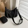 Moda damska nylonowa torba na ramię na co dzień torba na zakupy crossbody z odpinanym nylonowym etui na klucze portmonetka Multi Pochette Accessoires Cle Tote