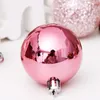 6cm30pcs ornamenti palla di plastica rosa palle di Natale decorazioni natalizie per la casa ciondolo albero adornos Y201020