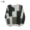 Retai New Leisure Children's Clothing Boy Autumn Checked Knit Cotton Sweater T-shirt Grid Coat Kids Joining jumper Together 5-16 201128