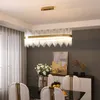 Lampadario di lusso con luce di cristallo oro Lampada Post Modern Minimalista Nordic Soggiorno Lampade a sospensione Tavolo da pranzo Top Lampadari Camera da letto LED