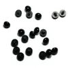Boutons ronds en résine noire, 100 pièces, tige de couture en forme de dôme en forme de champignon, yeux d'animaux noirs, jouet, boutons décoratifs DIY