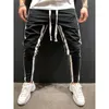 الرجال السراويل عداء ببطء الرجال السراويل sweatpants ربيع الخريف عارضة المرقعة ركض الرياضية الملابس مخطط