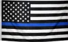 90 * 150cm brottsbekämpande officerare usa amerikanska polisen tunn blå linje USA flagga med grommets heminredning 3x5 ft banner flaggor hha3468