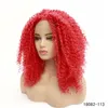 Wigs Pink Color Kinky Curly Synthetic Hair Lacefront Wig HD Transparent Lace Frontal Perruques De Cheveux Humains Wigs 19352335#229o