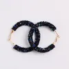 Charm Qtian Big Hoop Earrings For Women Black Crystal Rhinestone Circle Geometric Luxury Fashion Jewelry1