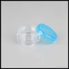 3G 5g plastikowy kremowy słoik mały kremowy kosmetyczny pakowanie pojemnik na próbki butelki próbki okrągłe dolna kolorowa czapka
