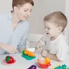 Beiens 10 teile/satz Kinder Küche Spielzeug Kunststoff Obst Gemüse Lebensmittel Schneiden Frühe Pädagogische Kinder Spielzeug Pretend Rolle Spielen Spielzeug LJ201009